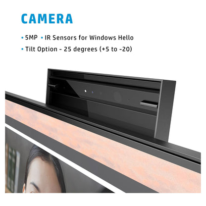 60,45cm/23,8'' (1920x1080) HP E24mv G4 Conferencing Monitor 16:9 5ms IPS HDMI VGA DisplayPort VESA Pivot Speaker Full HD Black/Silver