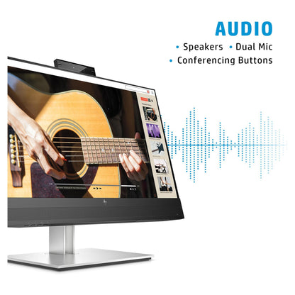 60,45cm/23,8'' (1920x1080) HP E24mv G4 Conferencing Monitor 16:9 5ms IPS HDMI VGA DisplayPort VESA Pivot Speaker Full HD Black/Silver