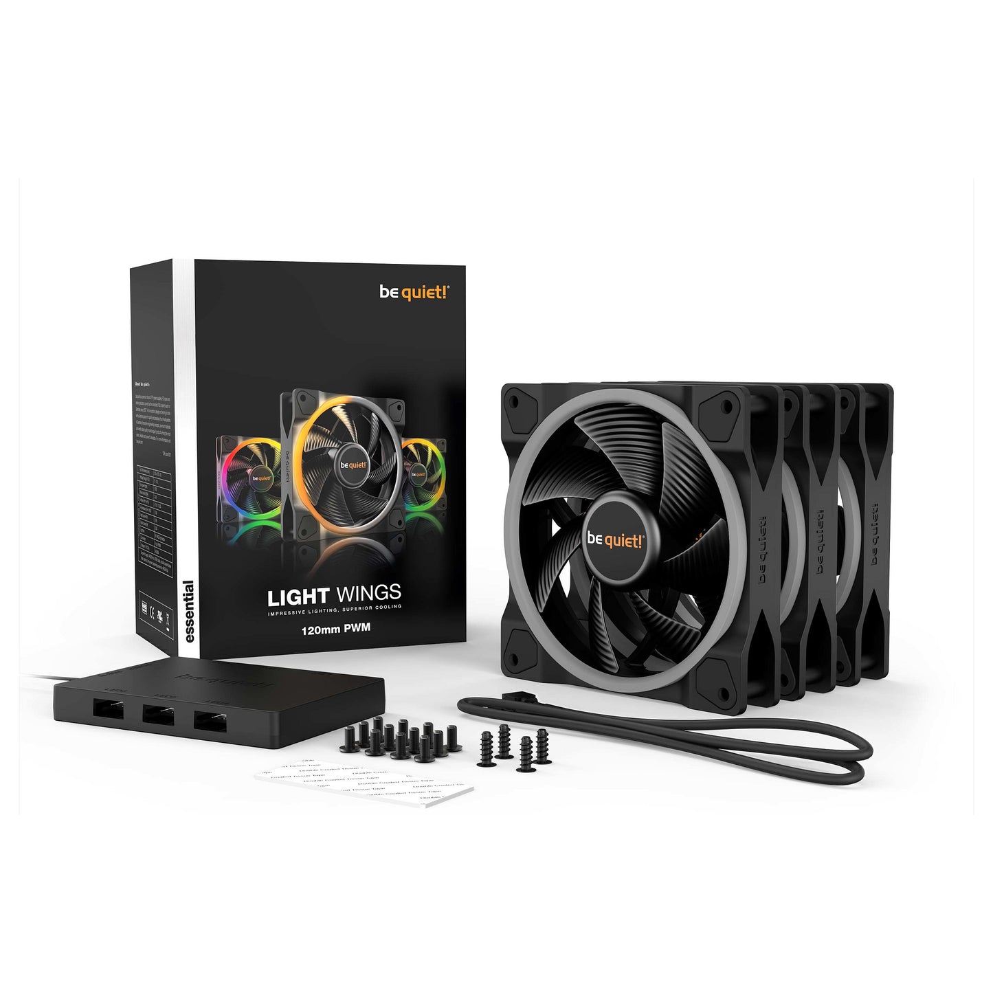 120mm be quiet! LIGHT WINGS 120mm PWM ARGB Triple-Pack
