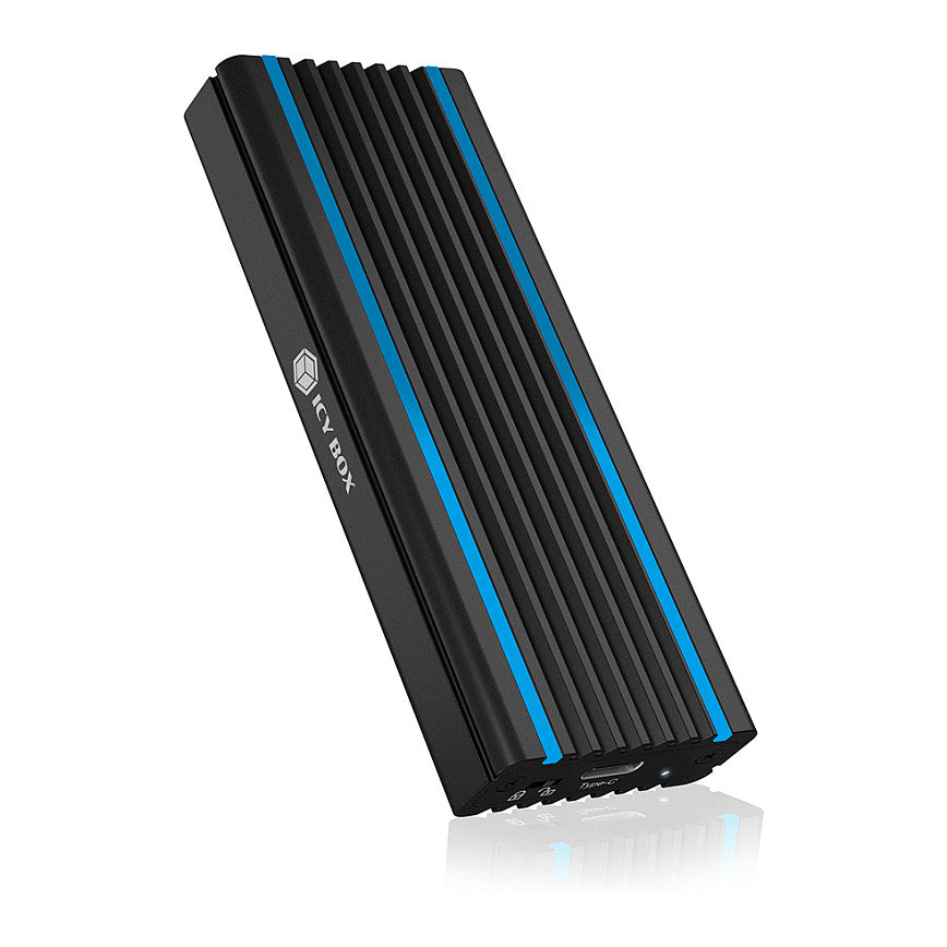 ICY BOX IB-1824ML-C31 Externes USB-C 3.2 Gehäuse für M.2 NVMe SSD mit LED-Beleuchtung