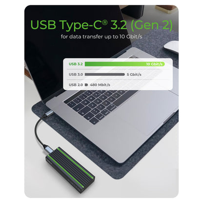 ICY BOX IB-1824ML-C31 Externes USB-C 3.2 Gehäuse für M.2 NVMe SSD mit LED-Beleuchtung