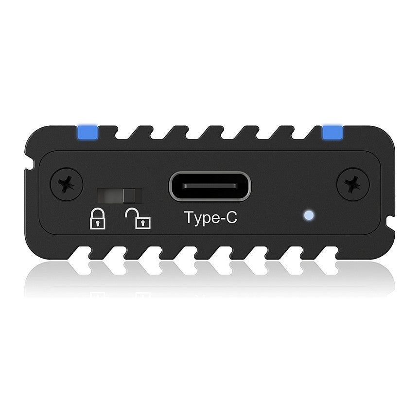 ICY BOX IB-1824ML-C31 Externes USB-C 3.2 Gehäuse für M.2 NVMe SSD mit LED-Beleuchtung