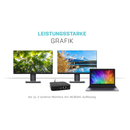 D i-tec USB-C HDMI DP Docking Station + Power Delivery 100W