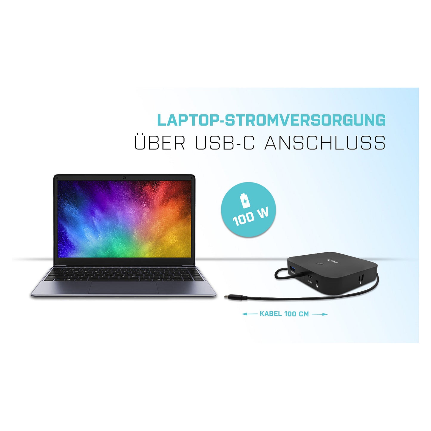 D i-tec USB-C HDMI DP Docking Station + Power Delivery 100W