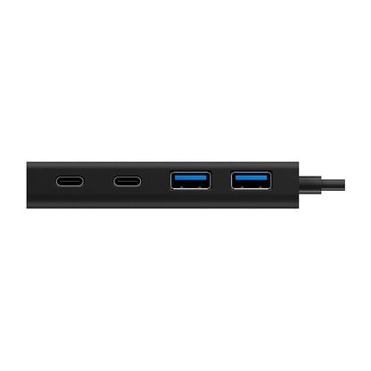 USB HUB 5Port ICY BOX 2xUSB3.0 2xUSB-C 1xUSB Power Delivery 60W SuperSpeed passiv Black