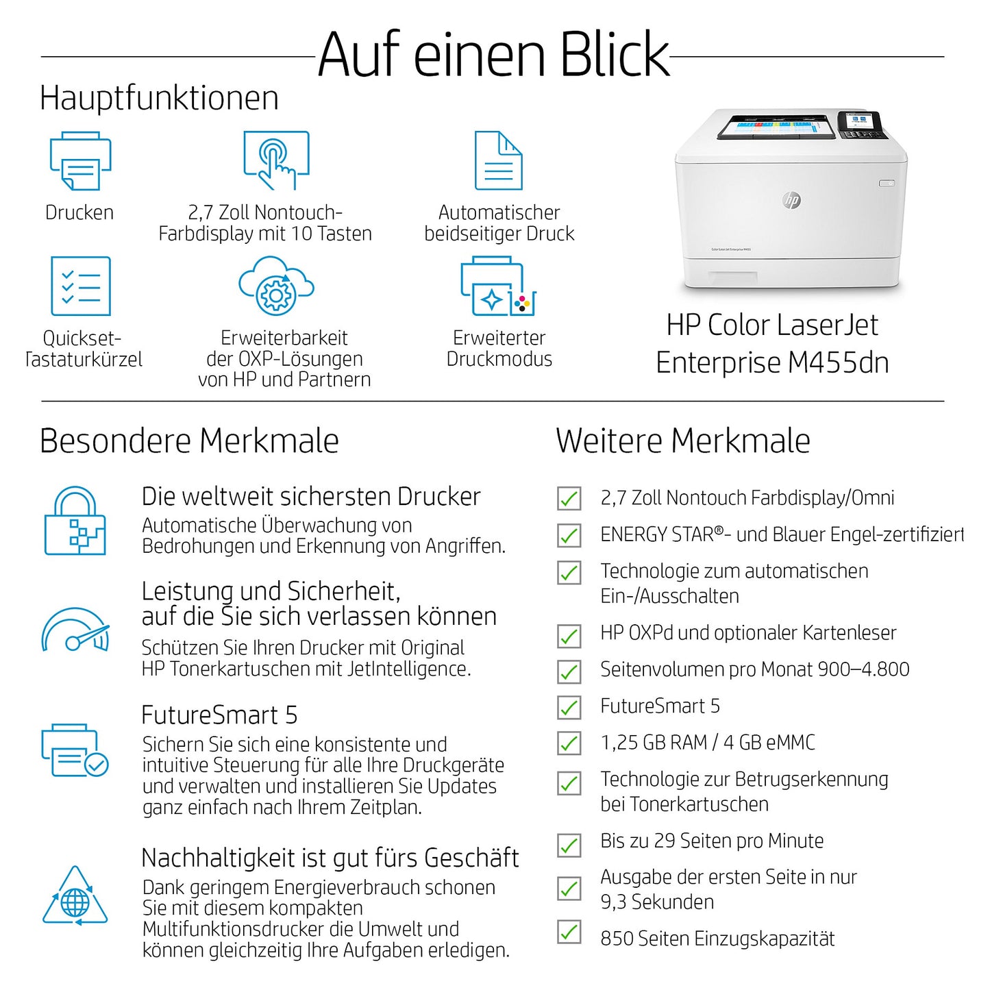 FL HP Color LaserJet Enterprise M455dn A4/LAN/Duplex