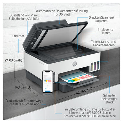 T HP Smart Tank 7305 3in1/A4/LAN/Bluetooth/WiFi/Duplex