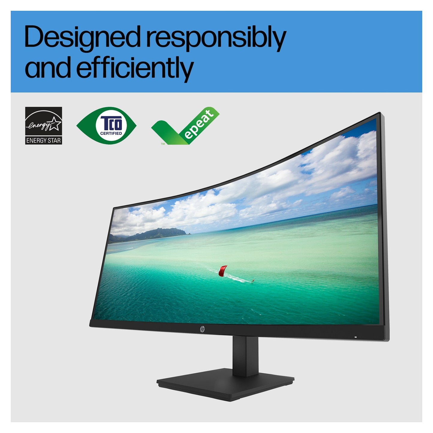 86.36cm/34'' (3440x1440) HP P34hc G4 Curved 21:9 5ms 60Hz HDMI DisplayPort USB-C VESA Speaker WQHD Black