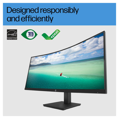 86.36cm/34'' (3440x1440) HP P34hc G4 Curved 21:9 5ms 60Hz HDMI DisplayPort USB-C VESA Speaker WQHD Black