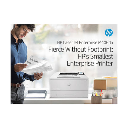 L HP LaserJet Enterprise M406DN S/W-Laserdrucker 38 S./Min. A4 LAN Duplex