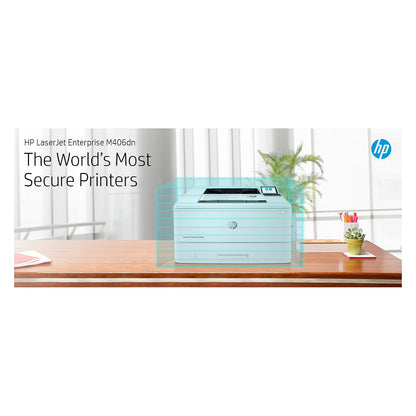 L HP LaserJet Enterprise M406DN S/W-Laserdrucker 38 S./Min. A4 LAN Duplex