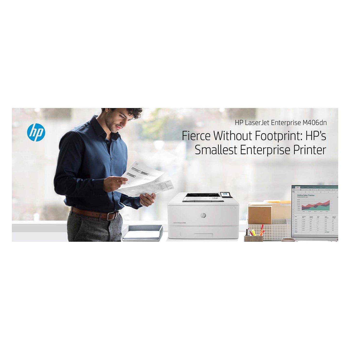 L HP LaserJet Enterprise M406DN S/W-Laserdrucker 38 S./Min. A4 LAN Duplex