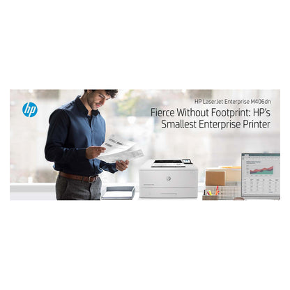 L HP LaserJet Enterprise M406DN S/W-Laserdrucker 38 S./Min. A4 LAN Duplex