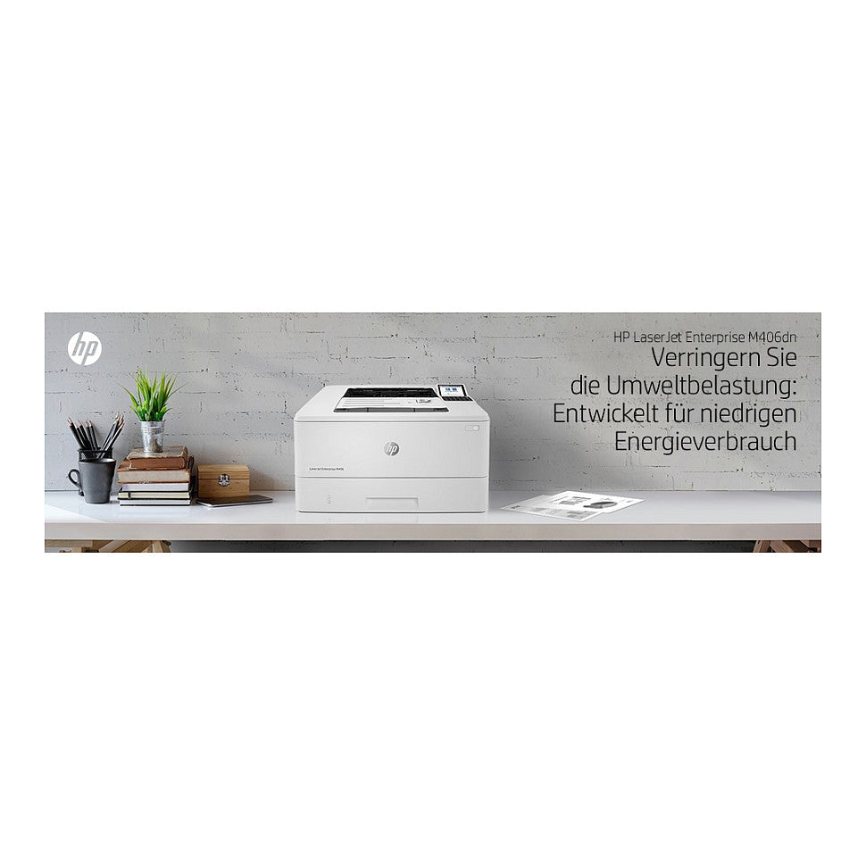 L HP LaserJet Enterprise M406DN S/W-Laserdrucker 38 S./Min. A4 LAN Duplex