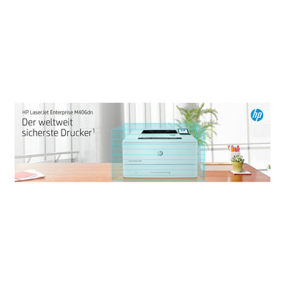 L HP LaserJet Enterprise M406DN S/W-Laserdrucker 38 S./Min. A4 LAN Duplex