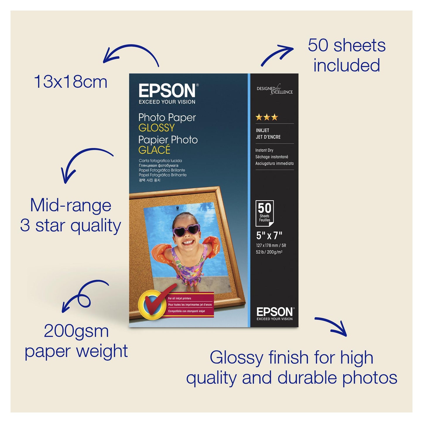 Epson C13S042545 13x18cm Fotopapier