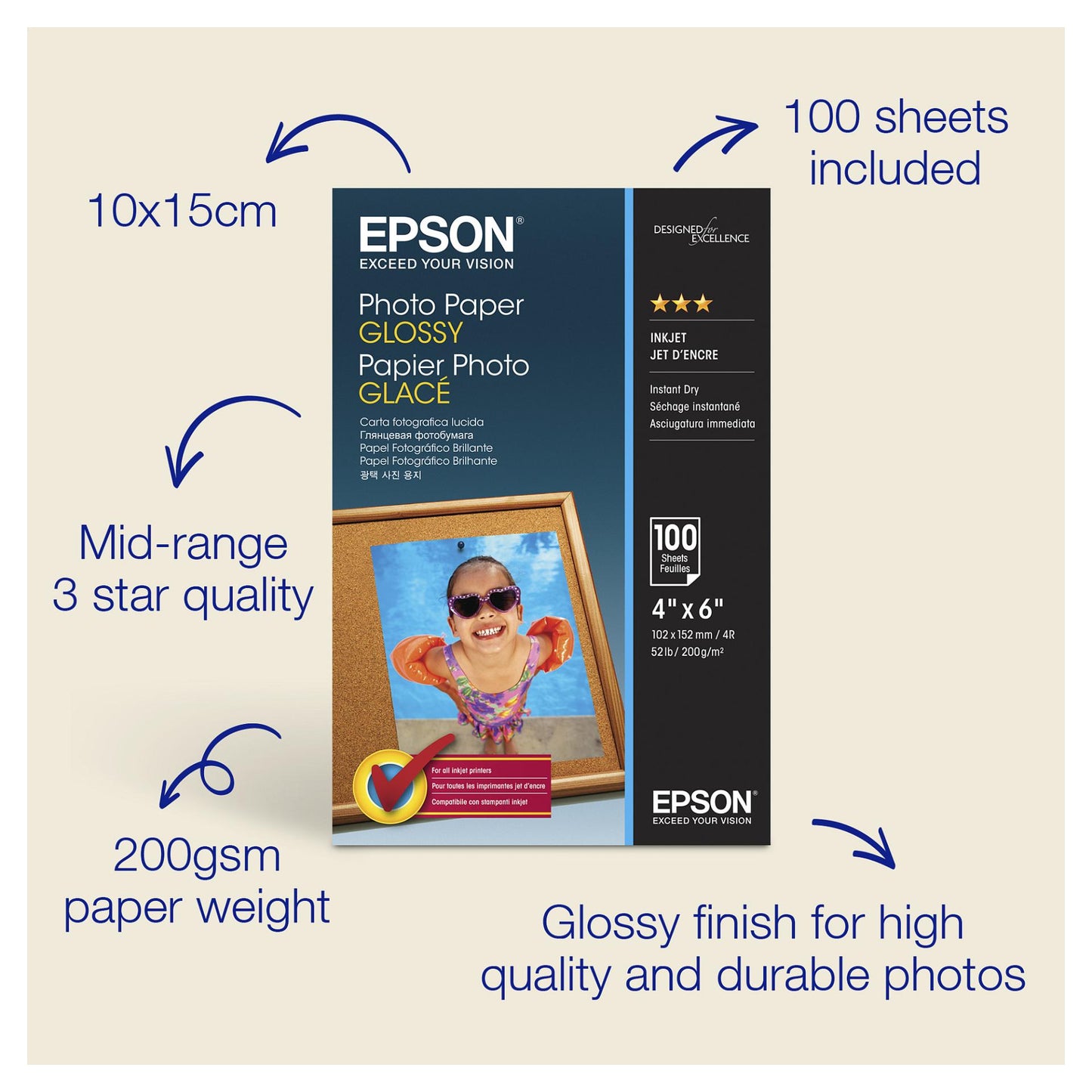 Epson C13S042548 10x15cm Fotopapier