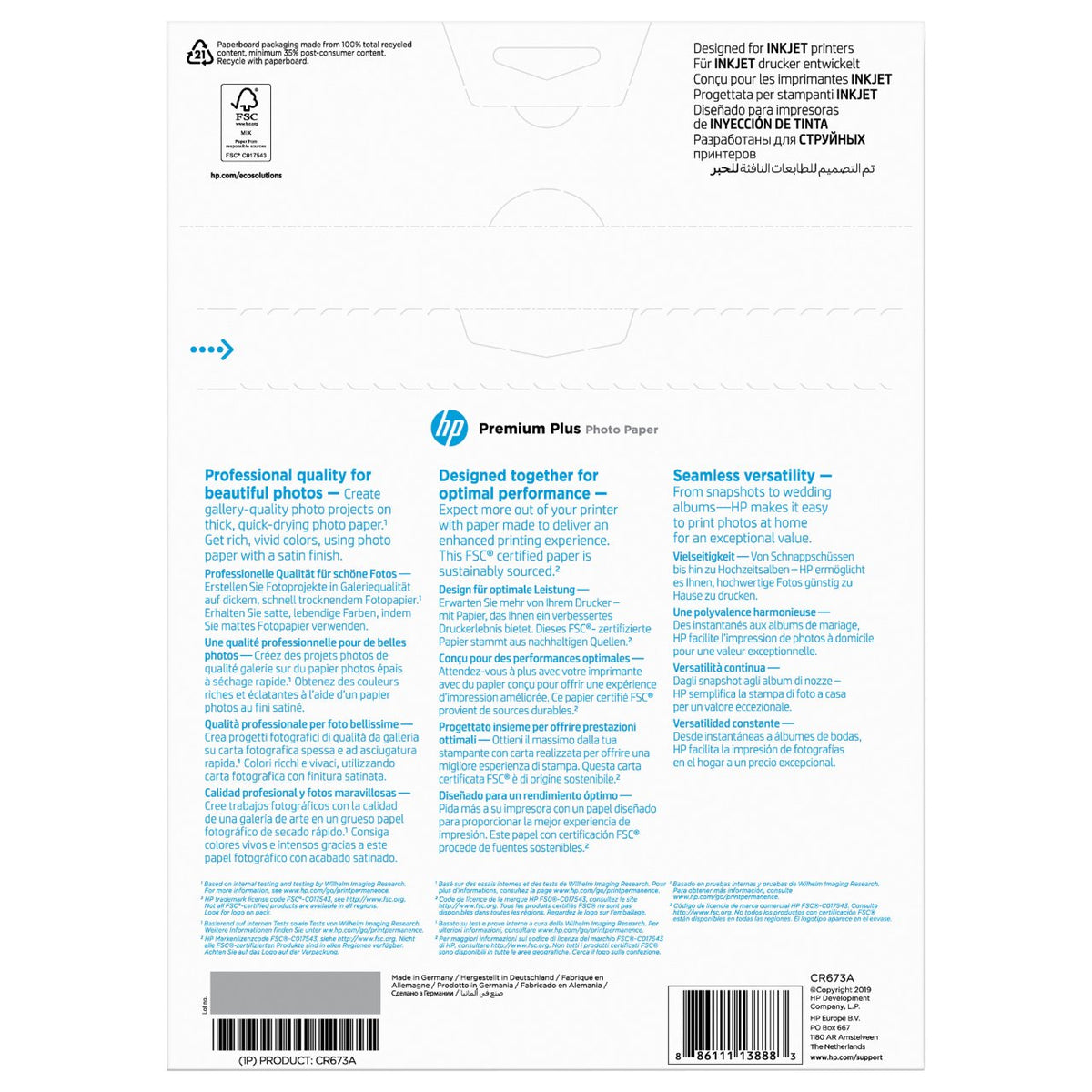 HP CR673A A4 Premium Fotopapier