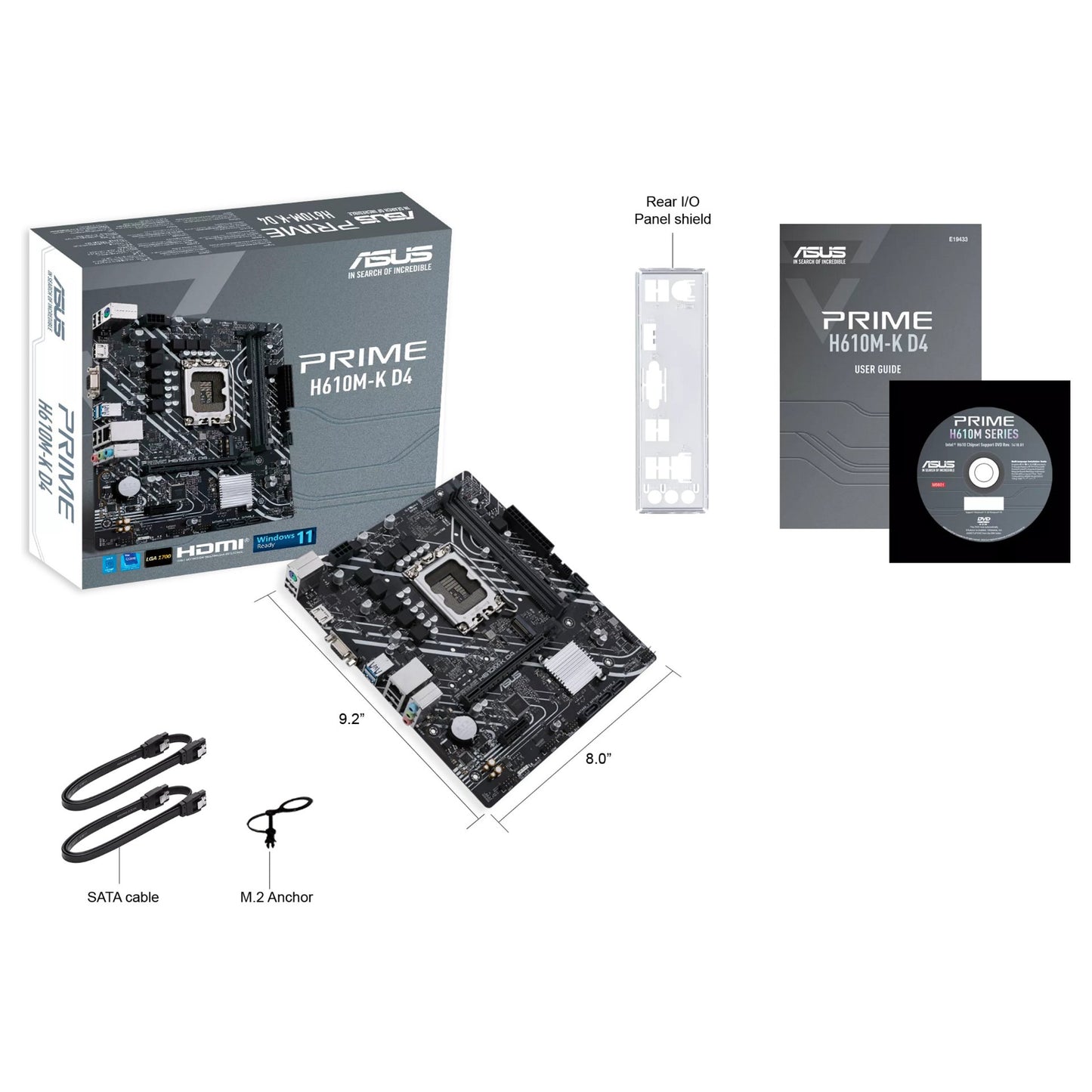 1700 ASUS PRIME H610M-K DDR4