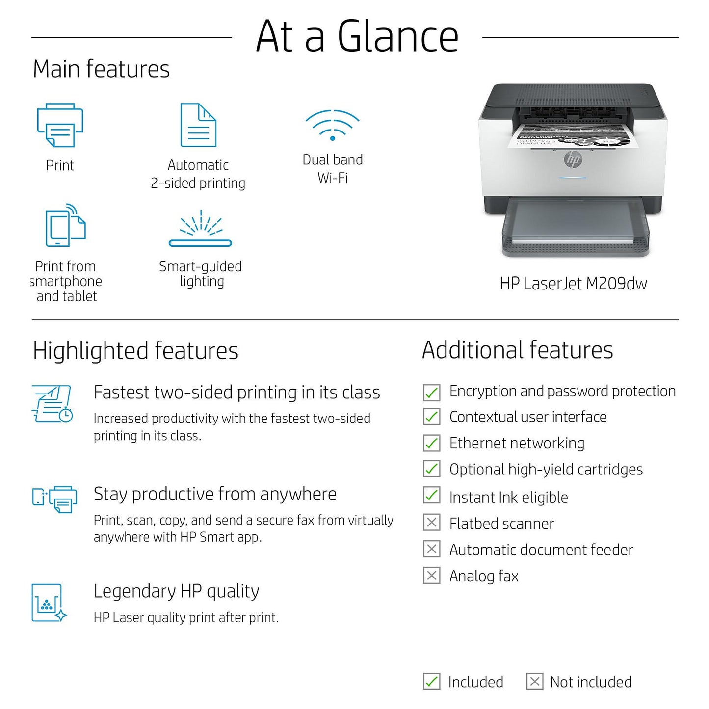 L HP LaserJet Pro M209 dw