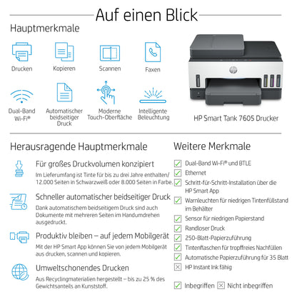 T HP Smart Tank 7605 3in1/A4/WiFi/Bluetooth/ADF/Dulpex