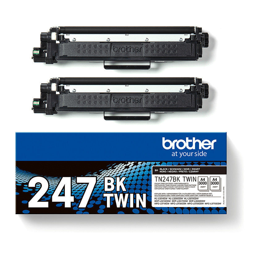 Brother Toner TN-247BKTWIN Schwarz 2er Pack bis zu 3.000 Seiten nach ISO/IEC 19798