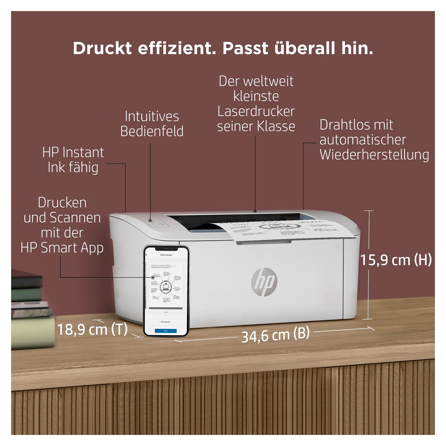 L HP LaserJet M110W A4/USB 2.0/WLAN/150 Blatt
