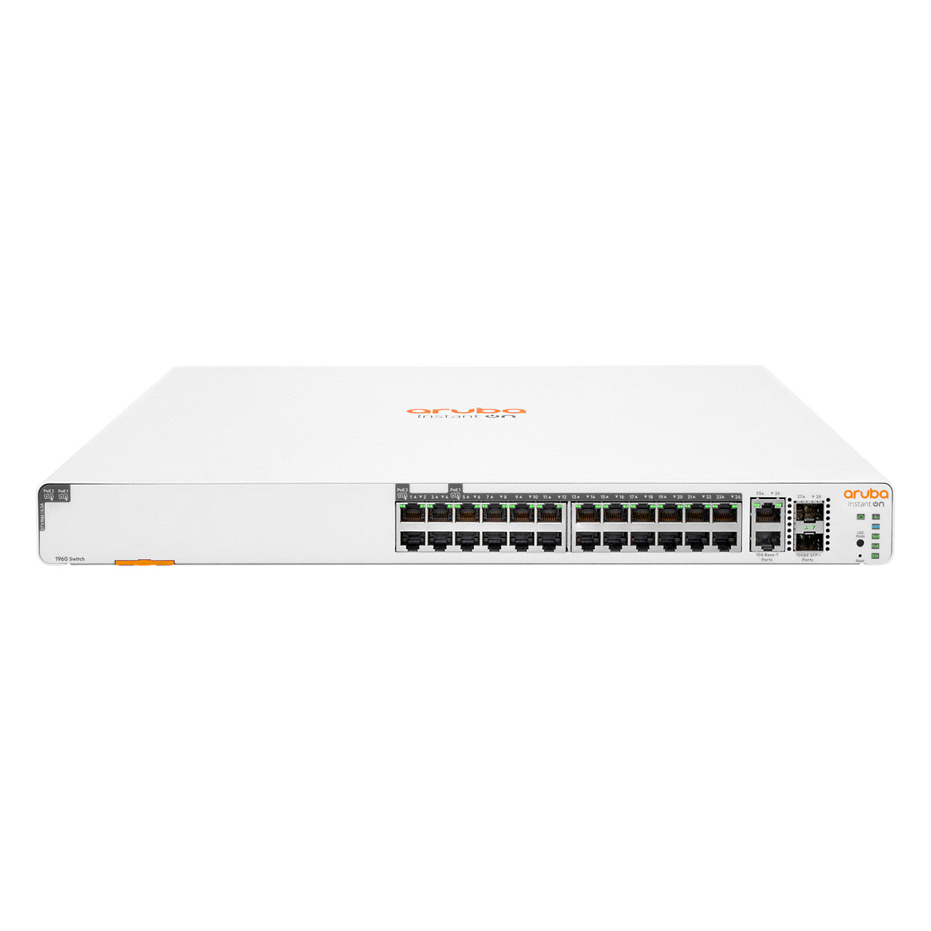 24+4P HP Enterprise Aruba Instant On 1960 24G 2SFP+ 2XGT PoE+ (370W) M RM Switch