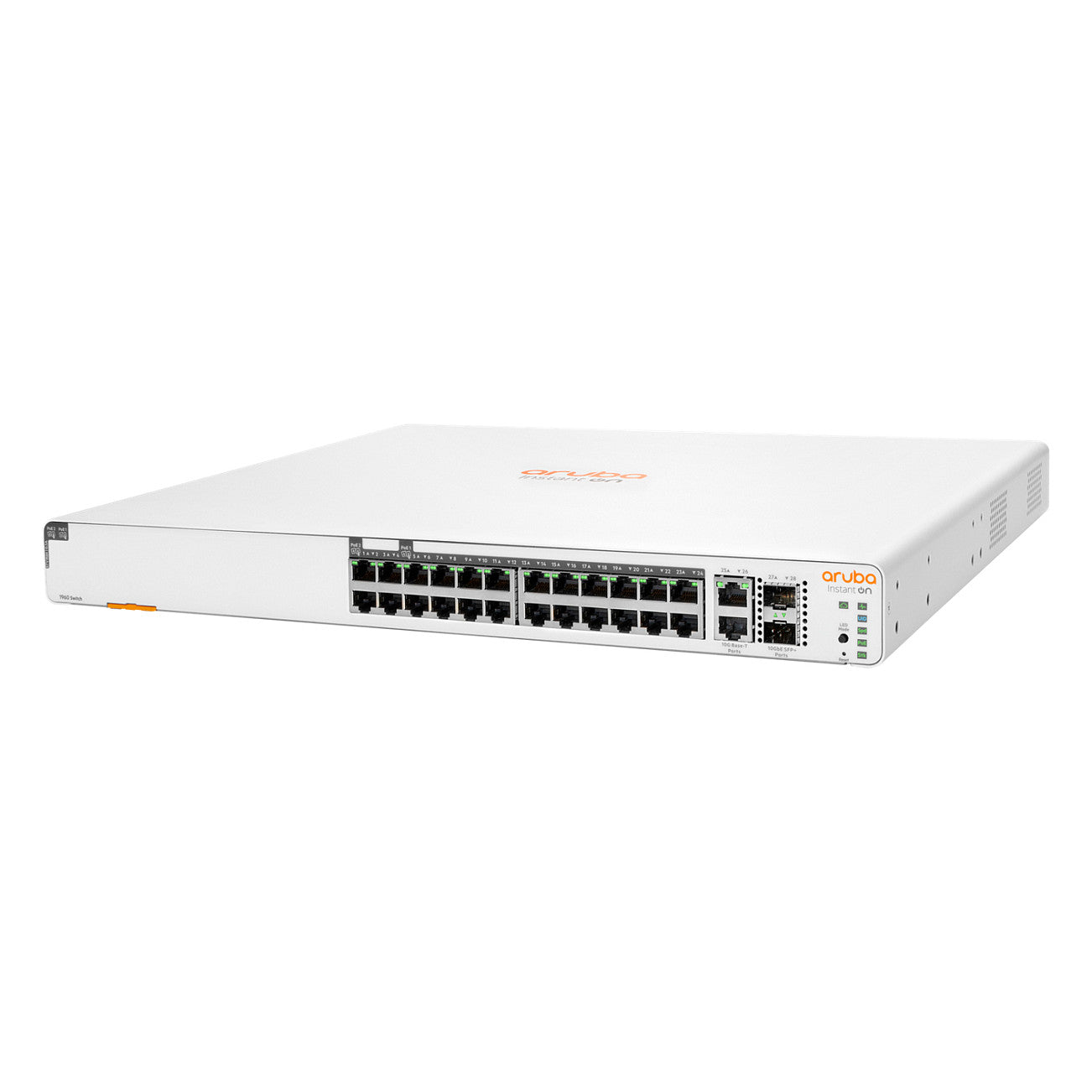 24+4P HP Enterprise Aruba Instant On 1960 24G 2SFP+ 2XGT PoE+ (370W) M RM Switch