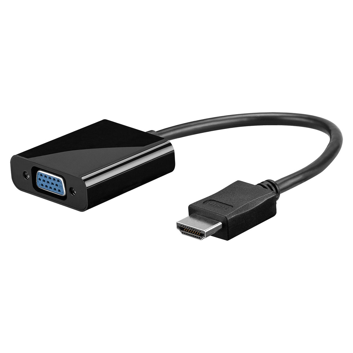 Goobay HDMI > VGA (ST-BU) Adapter Schwarz + 3,5mm Klinkenkabel
