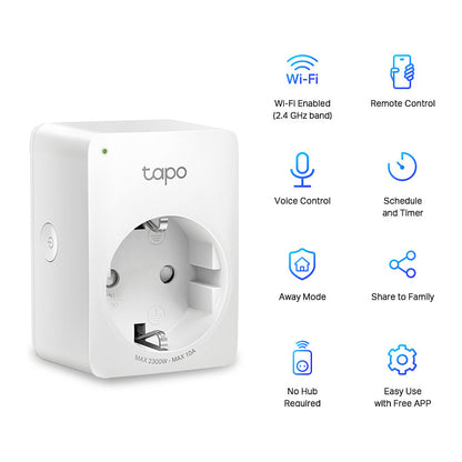 Steckdose TP-LINK Tapo P100 V1.2 (4-Pack) - Smart-Stecker - WLAN