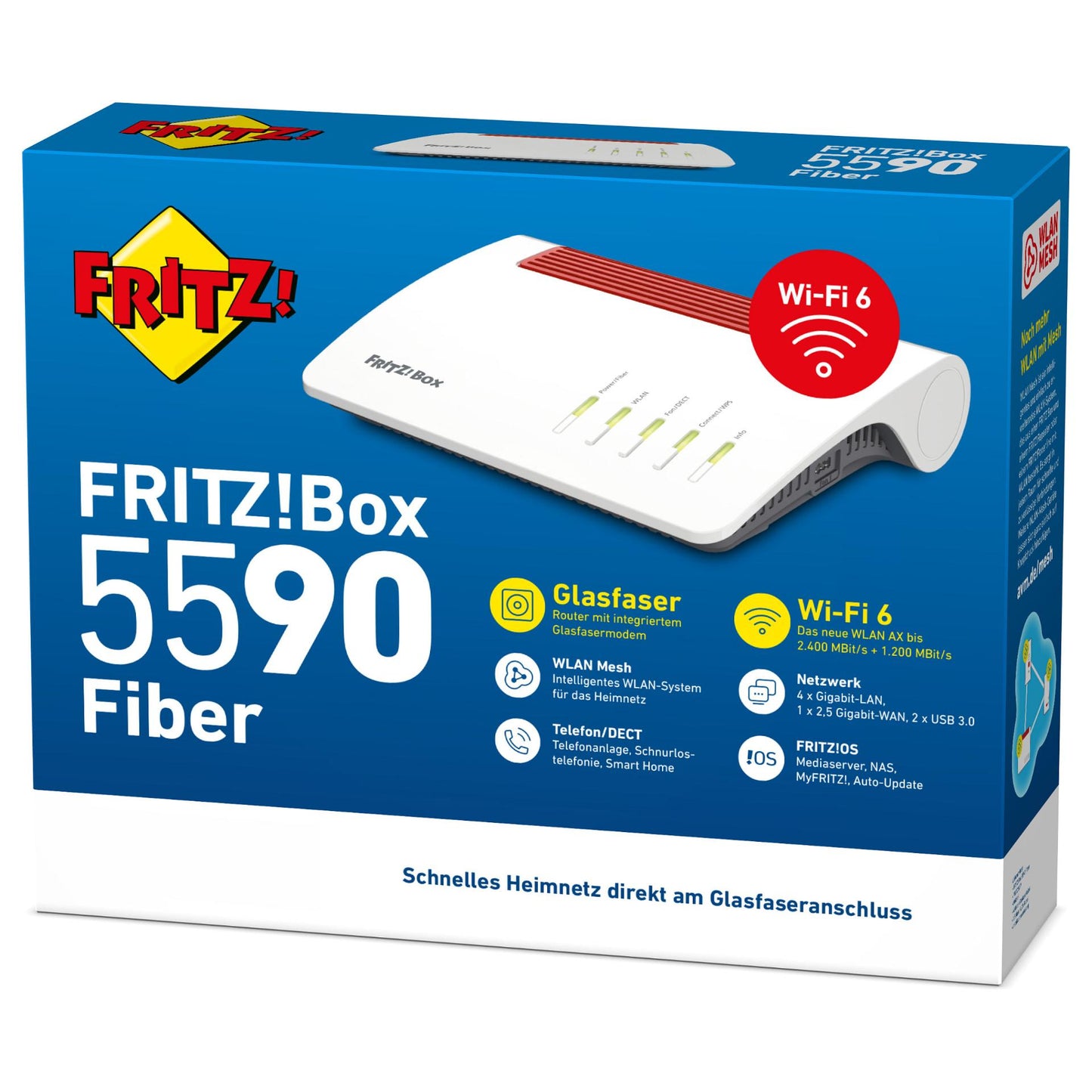 AVM Fritz! Box 5590 Fiber WLAN Router - Router - Wifi-6