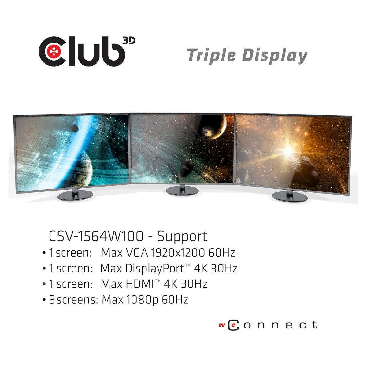 Club3D ChargingDock USB-C 3.2 ->7xUSB/DP/HDMI/LAN/Audio 100W