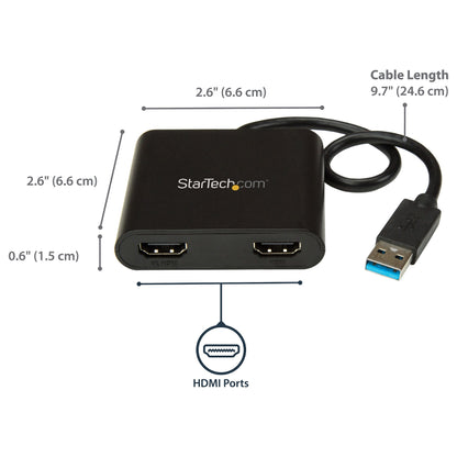 3.0 Adapter USB -> 2x HDMI