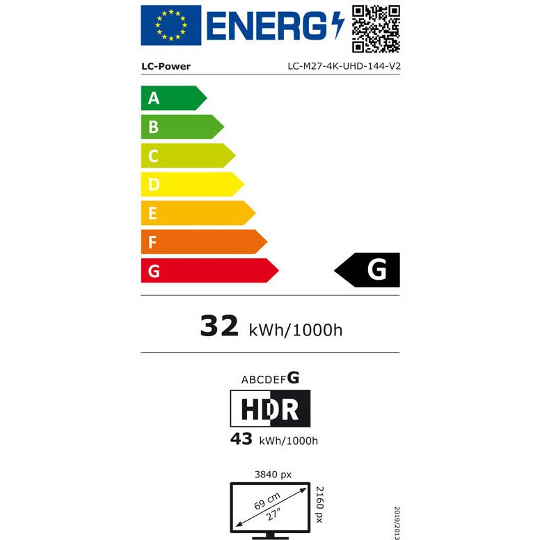 LC-Power 68.58cm (27") LC-M27-4K-UHD-144-V2 DP+HDMI 2.1 IPS