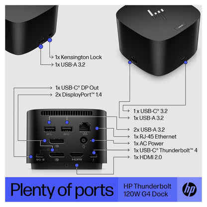 D HP ZBook Thunderbolt Dock G4 120W