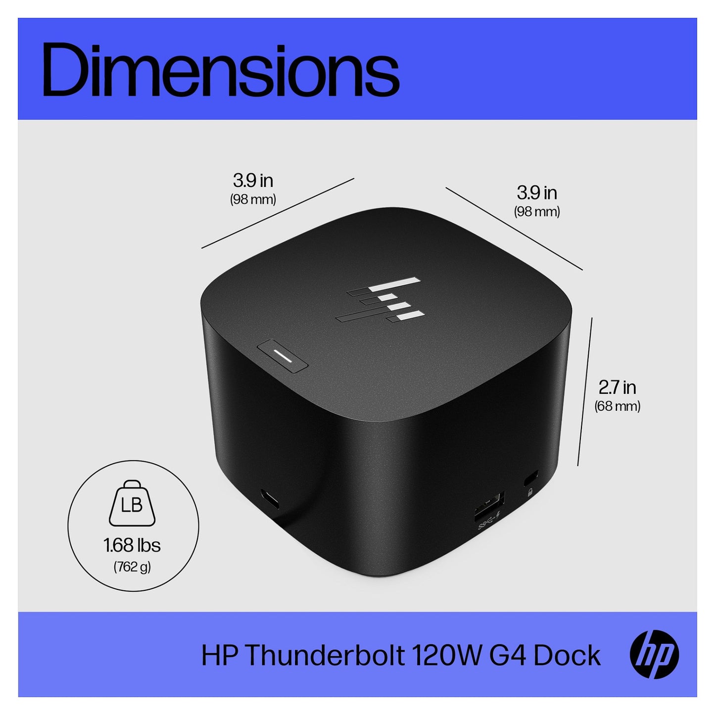 D HP ZBook Thunderbolt Dock G4 120W