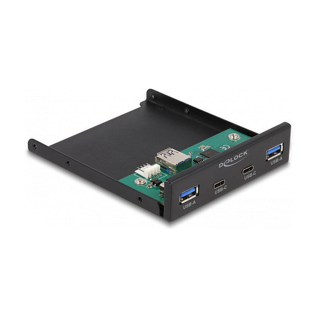 DELOCK 8.89cm 3.5Zoll USB 3.2 Gen 1 Front Panel 2 x USB Type-C + 2 x USB Typ-A