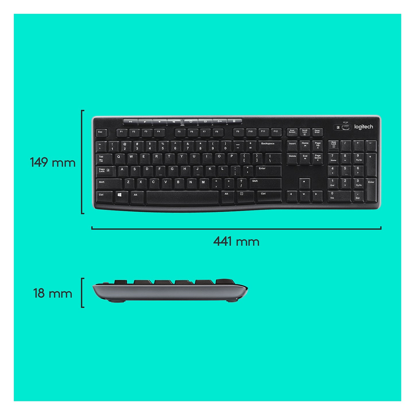 Logitech MK270 Wireless Desktopset QWERTY US