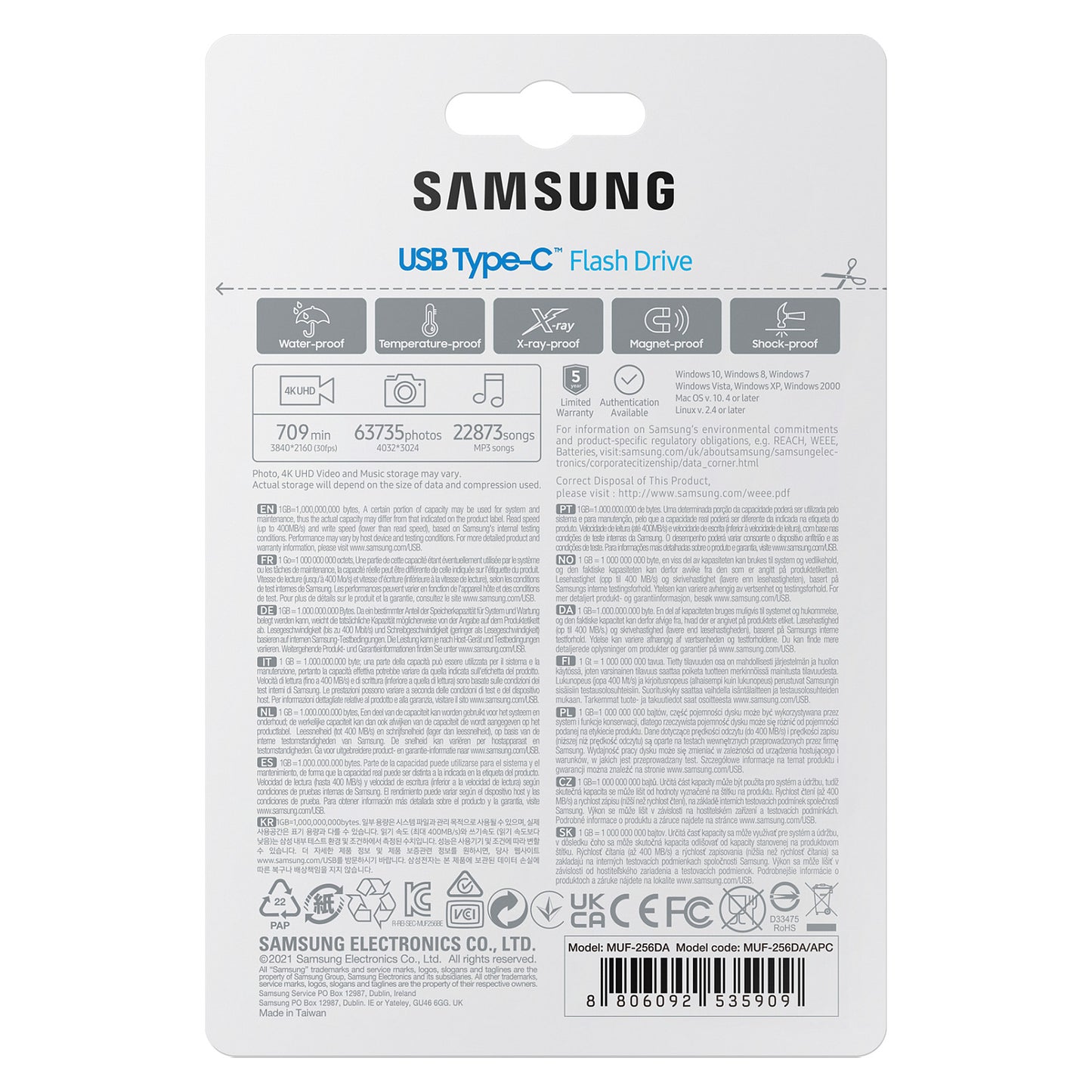 STICK 256GB USB 3.2 USB-C Samsung MUF-256DA Blau