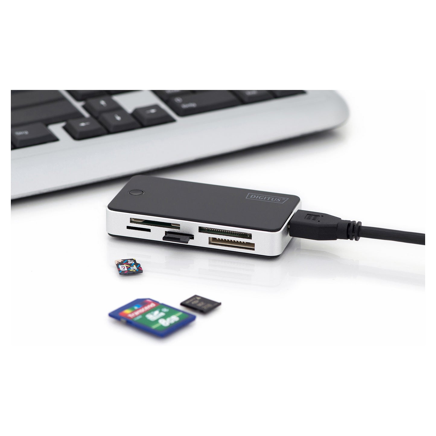 DIGITUS Card Reader USB3.0, extern, schwarz-silber