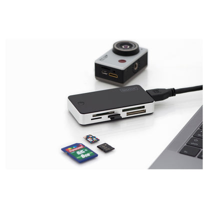 DIGITUS Card Reader USB3.0, extern, schwarz-silber