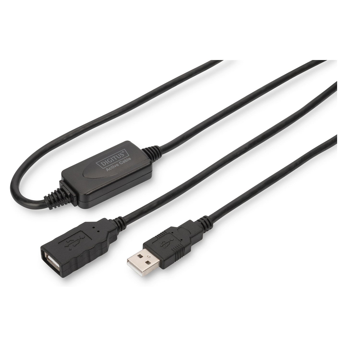 DIGITUS USB 2.0 Verlängerungskabel Typ A -A St/Bu 15m sw