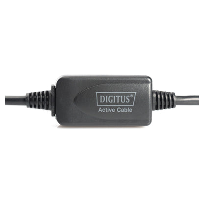 DIGITUS USB 2.0 Verlängerungskabel Typ A -A St/Bu 15m sw