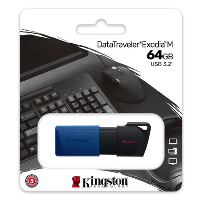 STICK 64GB USB 3.2 Kingston DataTraveler Exodia M Black/Blue