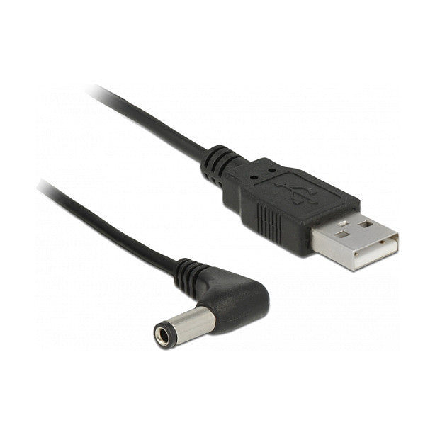 USB DeLock Gleichstomstecker 5,5x2,5mm - USB-A 1,5m black