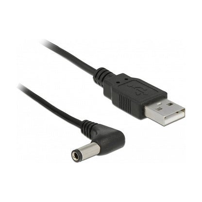 USB DeLock Gleichstomstecker 5,5x2,5mm - USB-A 1,5m black