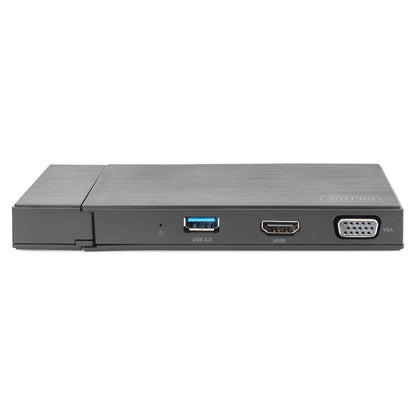D Digitus Dockingstation Travel VGA HDMI Grey