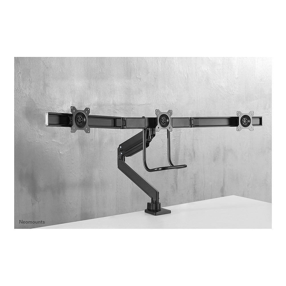 Neomounts NM-D775DX3BLACK Tischhalterung mit Tischhalterungsgriff für drei Flachbildschirme bis 27" (68.6 cm)