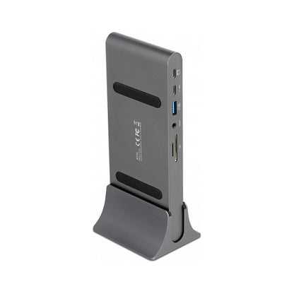D DeLOCK Dockingstation 2xDisplayPort/HDMI/3xUSB3.2/RJ45 Ethernet/Audio/2xUSB-C Grey